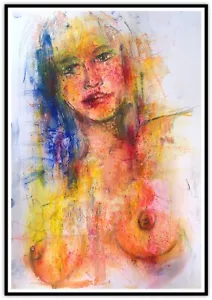 Akt Erotic Graphic ORIGINAL NO Poster Love Female SM Drawing BDSM Street Art 30x40 - Picture 1 of 2