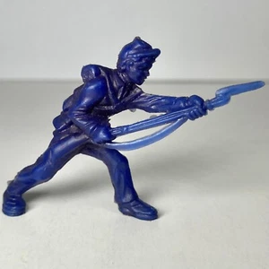 Lido Vintage Civil War Playset Union Dark Blue Plastic Toy Soldier Bayonet Rifle - Picture 1 of 6