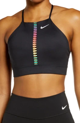 NIKE Women's Dri-FIT Indy Rainbow Ladder Light Support Sports Bra sz XS X-Small - Image 1 of 4