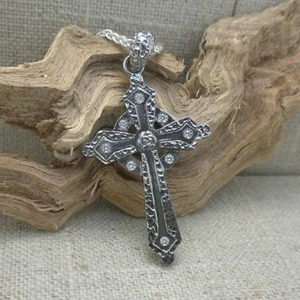 Sterling Silver Celtic Cross Pendant with Bezel Set CZs Keith Jack Gift Boxed - Picture 1 of 10