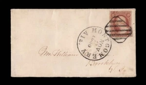 MOMEN: US STAMPS #26 FANCY GRID USED ON COVER EX WADE SAADI LOT #94000 - Picture 1 of 2