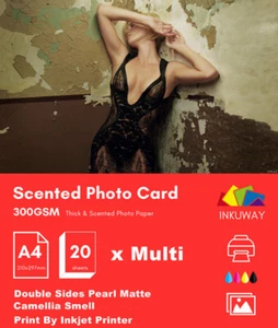 A4 Double Side Pearl Matt 300Gsm Scent Camellia Photo Paper Thick Inkjet Paper - Picture 1 of 9