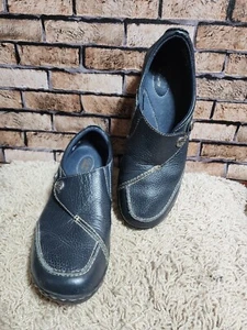 Clarks Collection Womens Ashland Lane Slip On Shoes 11 Navy Blue LEATHER 5316 - Picture 1 of 9