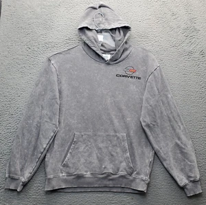 GM General Motors Hoodie Youth 14 Gray Kangaroo Pockets Elastic Cuff Long Sleeve - Picture 1 of 8