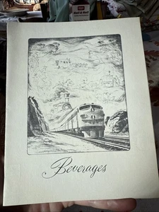 Original 1970 Union Pacific Getränkewagen Speisekarte - Route der Domeliners - Bild 1 von 4