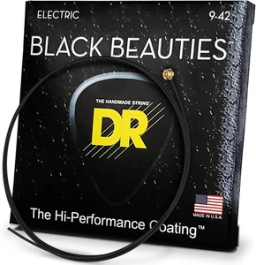 Cuerdas para Guitarra Eléctrica, Bellezas Negras - Recubrimiento Negro, 9-42 (BKE-9) - Imagen 1 de 8