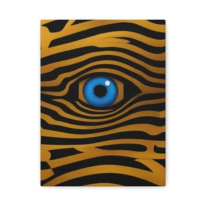 Eye-Catching Stretched Canvas Wall Art, Tiger Eye Decor, Animal Print 9x12 - Picture 1 of 5