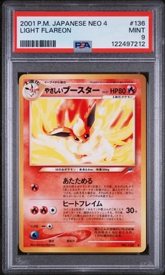 PSA 9 Light Flareon No.136 Neo Destiny Japanese Rare Pokemon Card WOTC - Mint - Image 1 of 3