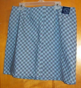 Gonna a quadri blu nuova con etichetta Lane Bryant Venezia Jeans Clothing Co - taglia 20 - Foto 1 di 5