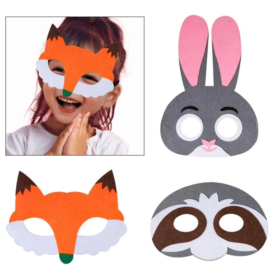 Animal Felt Mask Cosplay Costume Accessories Halloween Face Mask for Prom Teens - Image 1 of 1