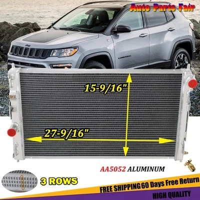Radiador de 3 filas para Jeep Compass Dodge Caliber 2007-2017 2,4 L 2,7 L/3,5 L 3,6 L V6 Foto 1 de 4