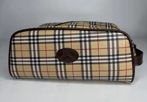 Burberrys Vintage Promo Nova Check Mens Toiletry Bag Dopp Kit - Imagen 1 de 12