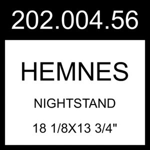 Comodino IKEA HEMNES bianco macchia 18 1/8x13 3/4" 202.004.56 - Foto 1 di 1