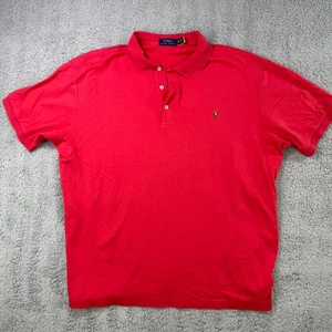 Polo Ralph Lauren Polo Para Hombres 2XL Rojo Calce Clásico Manga Corta Big Pony - Imagen 1 de 9