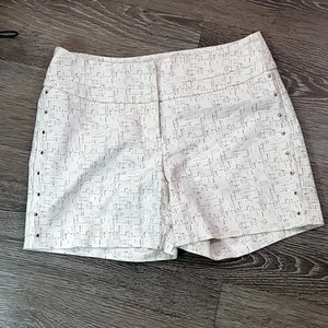 Apt 9 High Waisted White Shorts Womens Size 6 - Picture 1 of 9
