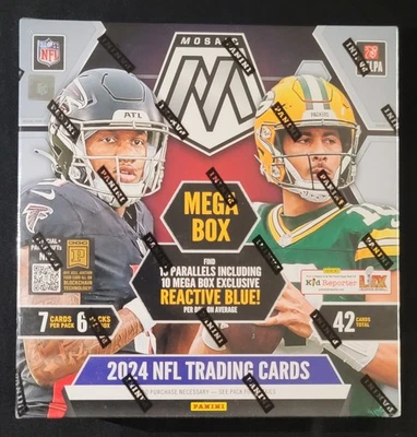 2024 Panini Mosaic Football Mega Box – Reactive Blue, 42 NFL Cards, Sealed 🏉 - Image 1 of 4