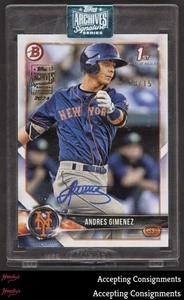 2024 Topps Archives Signature '18 Bowman Andres Gimenez 1st ROOKIE AUTO 08/15 - Picture 1 of 2