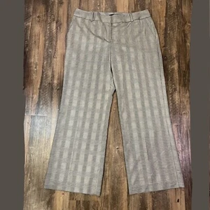NUEVO Pantalones de vestir Talbots Signature para mujer mezcla de lana 16 pantalones grises a cuadros nuevos con etiquetas - Imagen 1 de 9