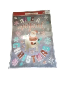 Se adhieren mágicas decoraciones de temporada de Navidad para ventanas de invierno de Navidad - Imagen 1 de 4