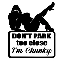 Don't Park Too Close I'm Chunky Vinyl Decal - Picture 1 of 2