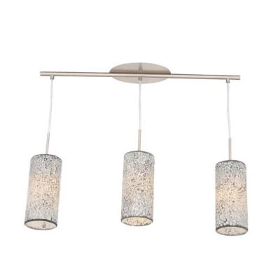 NEW EGLO Croco 3-Light Satin Nickel Hanging Light - Image 1 of 2