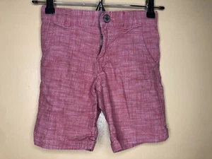 Cat & Jack Boys Size 7 Shorts Chino Adjustable Waist Red Speckled Flat Front - Picture 1 of 12