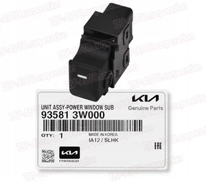 GENUINE ® Rear Door Power Window Switch RH or LH For 11-16 Sportage 935813W000 - Picture 1 of 2