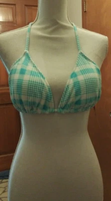 Xhilaration Size XL (12-14) Blues & White Bikini Top Both Straps Adjustable - Image 1 of 4