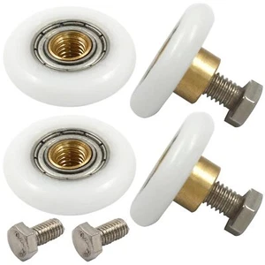 4 Pcs 27mm Dia Shower Door Wheels Rollers Runners with Box for The Bathroom G... - Picture 1 of 5