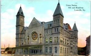 Lot of 3 Louisville Kentucky Postcards Union Station Auditorium Public Library - Picture 1 of 6