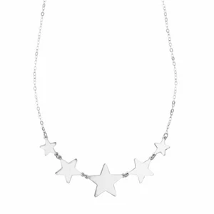 Necklace White Gold 18 Carat with Stars Women's - Picture 1 of 2
