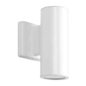 Progress Lighting Cylinders White LED Outdoor Small Up/Down Wall Lantern Light - Picture 1 of 9