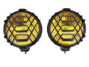 2x Gelb Nebelscheinwerfer H3 Halogen 24V Zusatzscheinwerfer mit Glühbirnen  - Bild 1 von 13