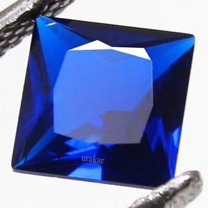 Natural Montana Blue Sapphire 6x6 MM Princess Certified Stunning Gemstone UR01 - Picture 1 of 3