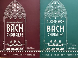 Bach Chorales Anniversary Collection and 2nd Book Vintage Choral Music Book lot - Picture 1 of 11