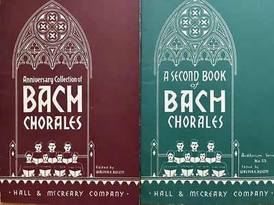 Bach Chorales Anniversary Collection and 2nd Book Vintage Choral Music Book lot - Image 1 of 4