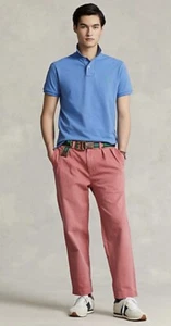 NUEVO - Pantalones chinos rectos Polo Ralph Lauren rojos para hombre 32x32 - Imagen 1 de 6
