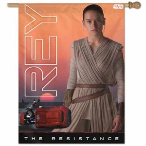 REY THE RESISTANCE THE FORCE AWAKENS STAR WARS 28"X40" BANNER FLAG WINCRAFT - Picture 1 of 1