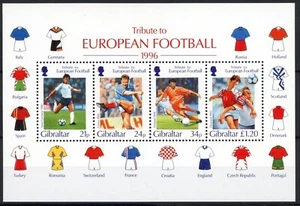 Gibraltar 1996 Soccer : Good VF MNH sheet - Picture 1 of 1