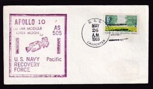 US #1366 ON APOLLO 10/AS505 LUNAR MODULE OVER MOON U.S. NAVY PACIFIC RECOVERY - Picture 1 of 2