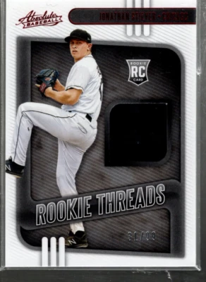 A9898- 2021 Absolute Rookie Threads Red #46 Jonathan Stiever /99 - NM-MT - Image 1 of 2