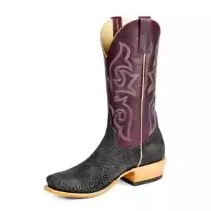 HP9536: Botas de Vaquero para Hombres Caballos de Fuerza - Botas de Puntera Cortadora Carpincho Gris Para Hombre - Imagen 1 de 1