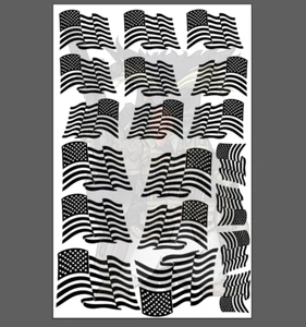 Plantilla de Vinilo Bandera Americana Ondulada, 7x11", ¡Proyectos de Aerógrafo Cerakote y Duracoat! - Imagen 1 de 3