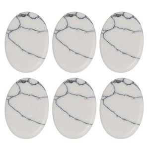 20PCS Natural Oval Flat Back Gemstone Cabochons 18x13mm White Turquoise Healing - Picture 1 of 24