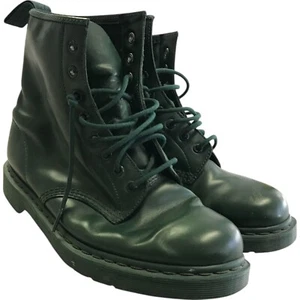 Dr. Martens Lace Up Leather Ankle Combat Boots Mens 11M Dark Green 14356 - Picture 1 of 11