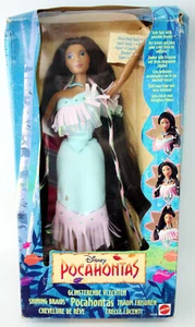 VINTAGE 1995 POCAHONTAS ULTRA LONG HAIR DOLL DISNEY MATTEL NEW ! - Picture 1 of 9