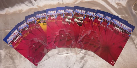 Motu Master of the universe Mattel custom card, He-man,Scare Glow,Blade,Hordak Cover