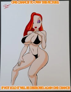 Jessica Rabbit PinUp Color Illustration Art Print 8.5x11 by Keyeske V3-35 - Picture 1 of 8