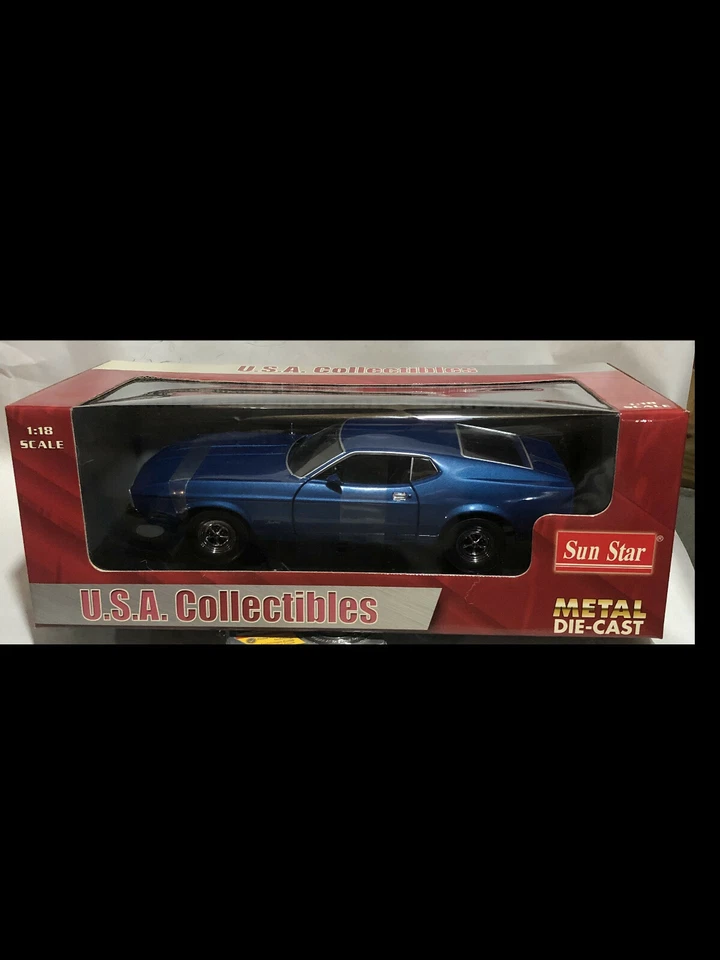 1971 Ford Mustang Sportroof Blue 1 18 Sunstar 3612