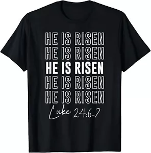 He is Risen Kids Christian Easter Mens Womens Boys Girls T-Shirt Hoodie - Picture 1 of 12